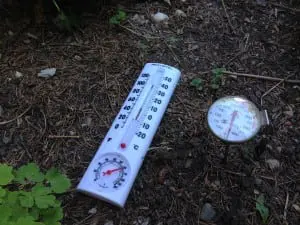 Use a soil thermometer if you're concerned about planting at the right temperature. It should go as low as 0 degrees. Cooking thermometers won't suffice. (Photo by P. Doan)