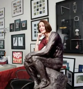 Marcy B. Freedman as The Thinker.