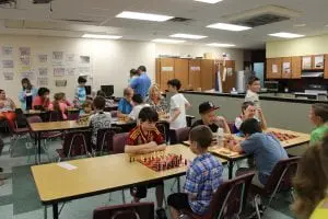 Theâ
'chessâ
room'â
wasâ
filledâ
withâ
playersâ
throughoutâ
Discoveryâ
Night.â
â
