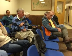 Michael Armstrong comments during the meeting.