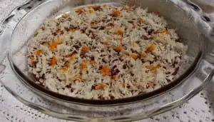 Shredded coconut layer