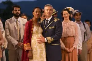 Babak Tafti, left, Francesca Choy-Kee, Thomas Michael Hammond and Gabra Zackman in "The Winter's Tale"