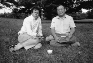 Philipâ
Glass,â
left,â
andâ
Gelekâ
Rimpoche (Photoâ
byâ
Allenâ
Ginsberg/courtesyâ
ofâ
Gelekâ
Rimpoche)