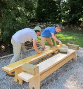 JakeâRegele,âleft,âandâThomasâDavorenâfinishâoffâaâMadeâinâPhilipstownâbench.â
