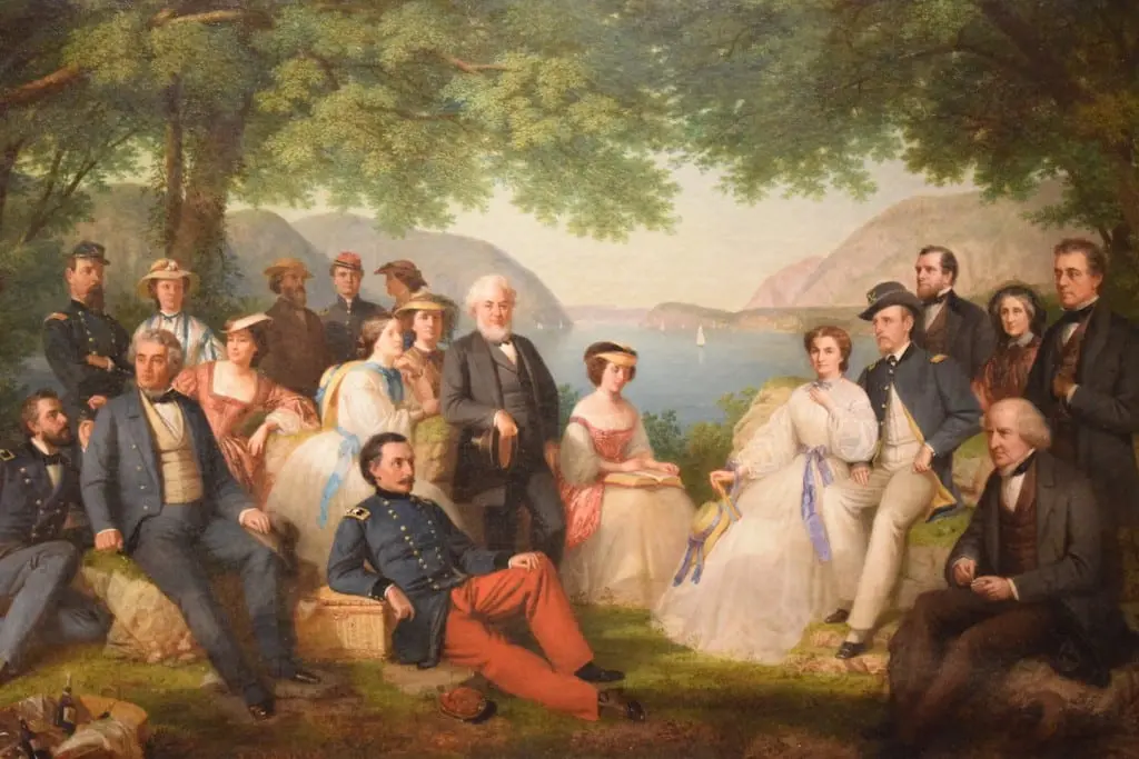 A Picnic on the Hudson by Thomas Rossiter, currently part of a Rossiter exhibit at Boscobel, is valued at $1 million. Photo by M. Turton