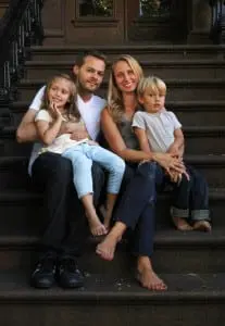 Quinn Chandler, his wife, Shawna, and their two children 