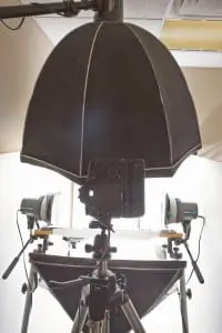 One of Quinn Chandler's photo studio setups