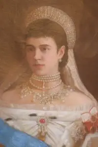 Portrait of Empress Maria, mother of Nicholas II, last of the Russian czars, by Ivan Konstantinovich Aivazovsky; photo by M. Turton