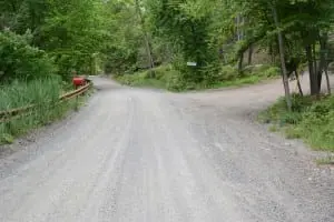 South Mountain Pass at High Ridge Road before the paving (file photo) 