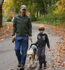 GabrielâFountainâ(right)âandâhisâserviceâdog,âJem,âwhoâhasâbeenâwithâhimâforâtwoâyears.ââ(PhotoâcourtesyâofâGuidingâEyesâForâtheâBlind)