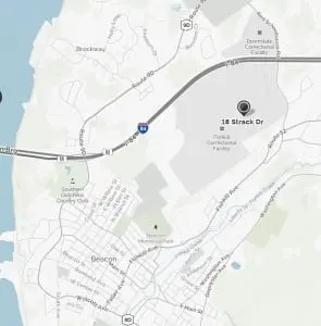 The Fishkill Correctional Facility is located northeast of city center. (Mapquest) 