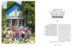 The opening of Maria Ricapito's story in the November issue of Real Simple (photo courtesy Real Simple)