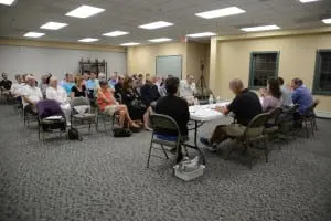 The Town Board held a public hearing session at the Garrison firehouse in September to get citizen input on creation of the Garrison Fire District. Photo by L.S. Armstrong