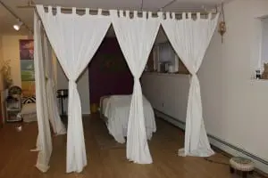 Therapeutic and tension-releasing massage is offered in a soothing setting at Sacred Space. (Photo by A. Rooney)