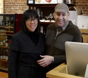 Mei Ying So and Tim Buzinski of Artisan Wines (photo by J. Simms)