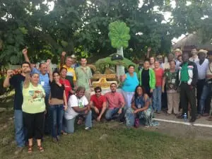 A group of delegates that visited Villa Clara, a central province. Llewellyn is third from the right.  