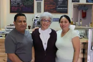 Juan Tacuri, Josie Fleming and Mariana Jimbo (Photo by A. Rooney)