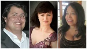 Baritone Russell Cusick and sopranos Goldee Greene and Irina Mozyleva (photos provided)