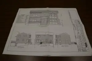 Plans filed  for a modular house at 230 Main St. (Photo by L.S. Armstrong)