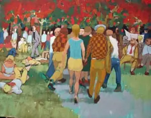 A Sunday in the Park with George, an oil painting by George Knaus (courtesy Lisa Knaus)