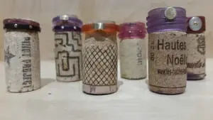 Rings made by Michelle Mercaldo from the necks of plastic bottles (photo provided)