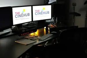 The editing suites at The CineHub provide equipment which has many functions, including sound editing to color grading. (Photo by A. Rooney)
