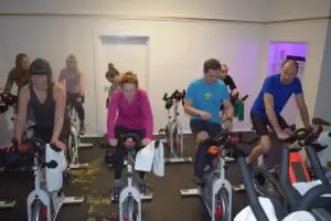 "Spinning" sessions last about 45 minutes. (Photo by M. Turton)