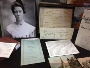 Ephemera on display in the Beacon Historical Society display at the Howland Public Library (photo provided)