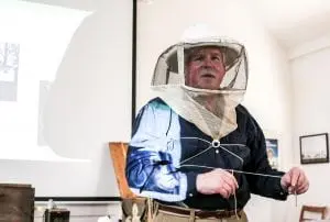 Apiarist Rodney Dow presented Make Your Bees Thrive at Glynwood Farm in early April. Spring is when hive-building, breeding and honey-making begin. (Photo by A. Peltonen)