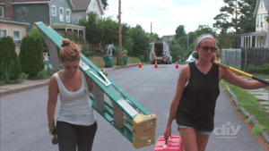 Sarah Beinstein and Megan Lawrence in a scene from First Time Flippers (photo provided)