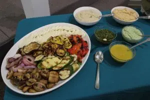 Devising a method of utilizing all of a CSA share can be as simple as grilling and accompanying with a variety of sauces. (Photo by A. Rooney)