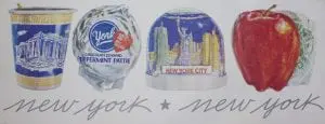 "New York New York", silkscreened poster by Don Nice.  (Image courtesy of Garrison Art Center)