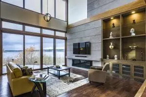 A Lindal home situated, as many are, on a lake (photo provided)