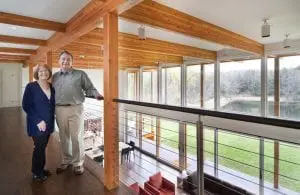 Jan and Greg Buhler inside a Lindal home (photo by Deborah DeGraffenreid).