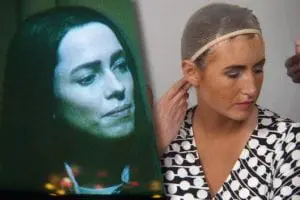 Christine Chubbock (left) and actress Kate Lyn Sheil