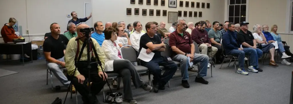 The audience at the Town Board workshop on Oct. 19 (Photo by L.S. Armstrong)