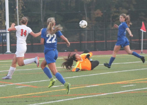The Haldane girl's varsity soccer team traveled to Briarcliff on Oct. 13. The game ended in a 0-0 tie. (Photo by Donna Pidala)