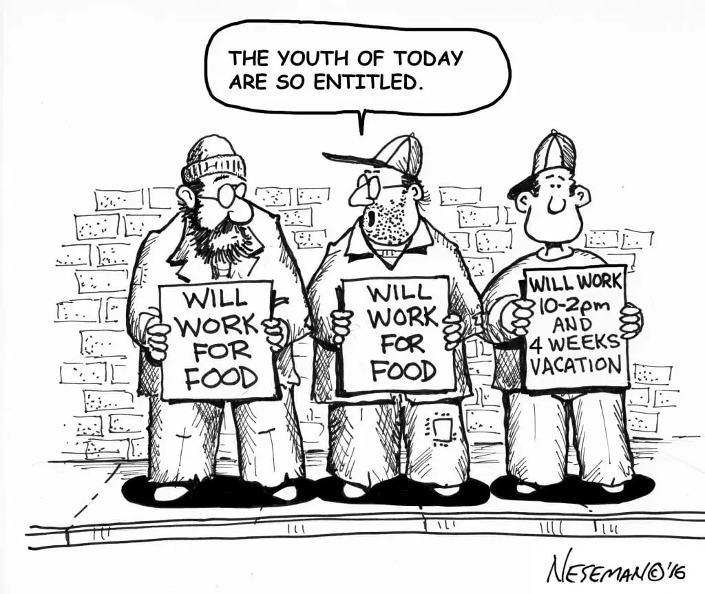entitled cartoon