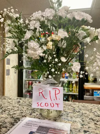 Flowers for Scout at BJs