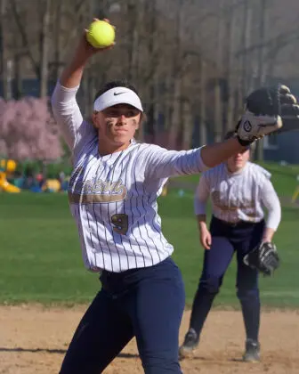 Mikayla Sheehan delivers a pitch against Minisink Valley. Photos by S. Pearlman