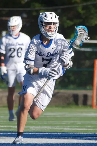Sophomore Liam Gaugler had a hat trick against Dobbs Ferry.