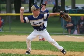 U9 pitcher Leo Virgadamo delivers on Tuesday (June 21) against the Hudson Valley Tigers.