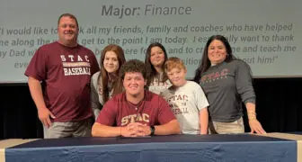 Tyler Haydt, a senior at Beacon High School, shown with his family, will play Division II baseball next year for St. Thomas Aquinas College in Rockland County.