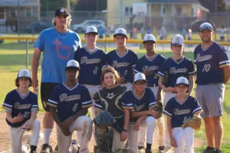Coaches Jed Varricchio (left) and Ryan Koval (right) and their 12U Bulldogs ended the summer with a playoff loss to the top seed, New Milford.