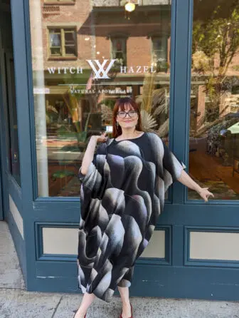 Jill Hilbrenner outside her shop