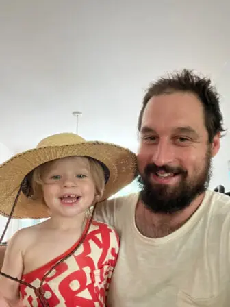 Bowring with his daughter, Lucille