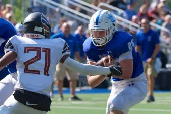 Evan Giachinta ran for 101 yards on 15 carries against Magnus.
