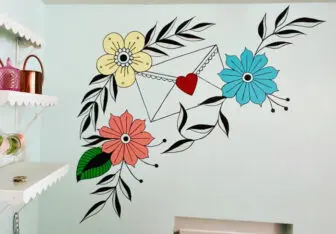 A wall design at Love Letter