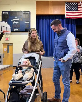 Mike Lawler and his wife, who live in Rockland County, took their daughter with them to vote on Nov. 8.(Campaign photo)