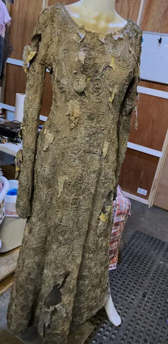 A “zombie dress” costume designed and created by Chris Sanders